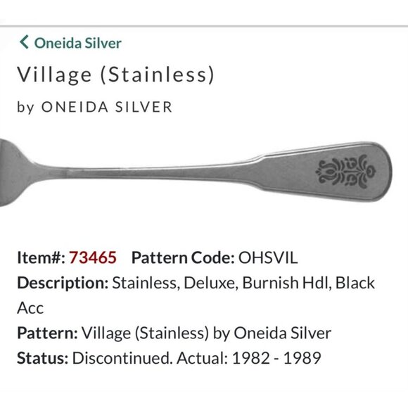 Oneida Silver Village Stainless Dinner Fork Set Of 3 Deluxe Burnish Handle Black - Picture 2 of 4